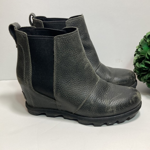 🍄 Sorel Joan of Arc wedge Chelsea Ankle Boot - Picture 1 of 16